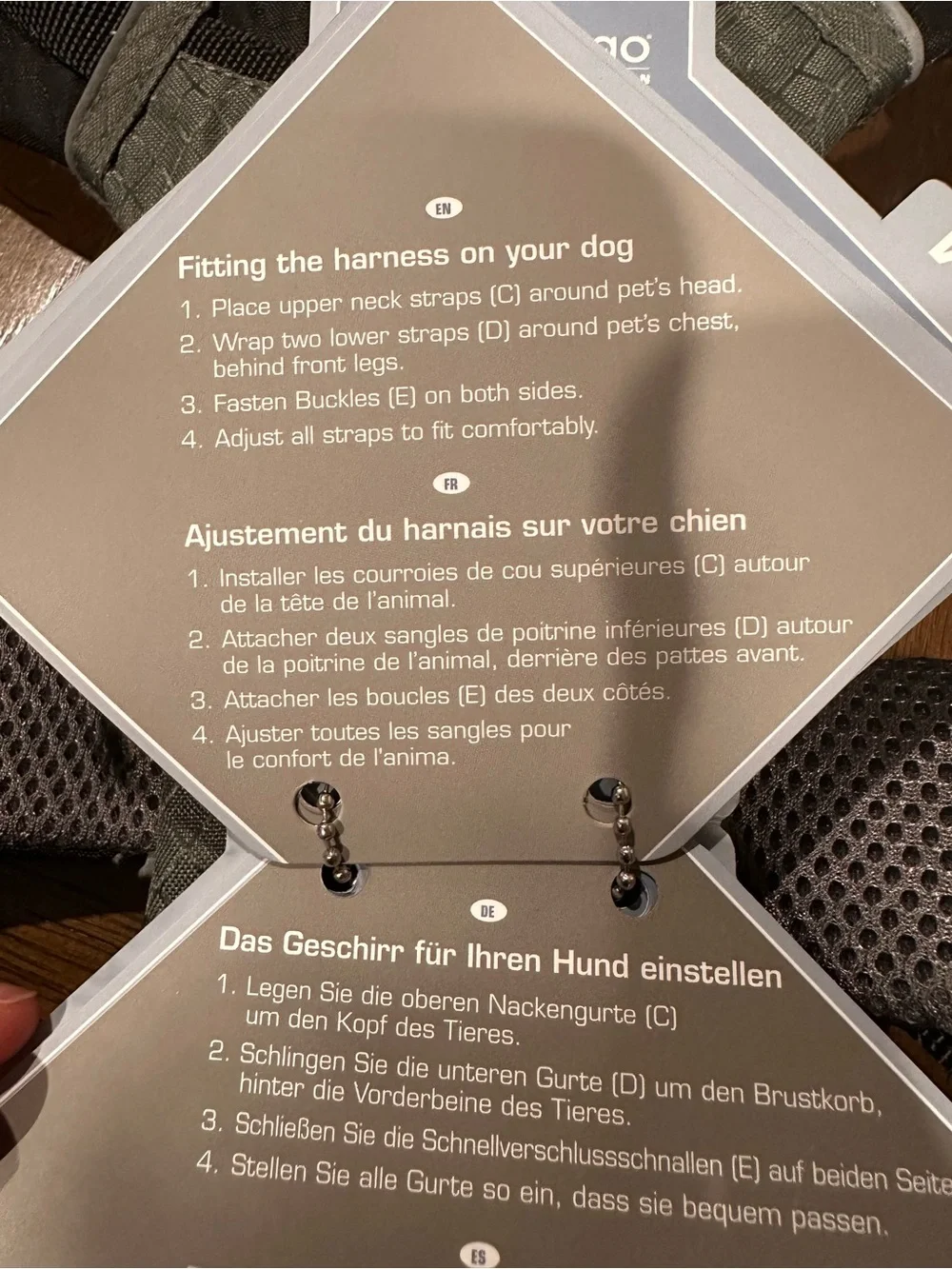 Kurgo Journey Air Dog Harness - Size M - Gray & Black